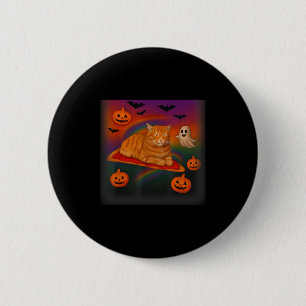 Funny Galaxy Cat In Space Cat Reiten Pizza Hallowy Button