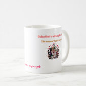 Funny Galentine's Day Besties Cat Kaffeetasse (VorderseiteRechts)
