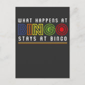 Funny Gambler Spaß Bingo Player Postkarte (Vorderseite)