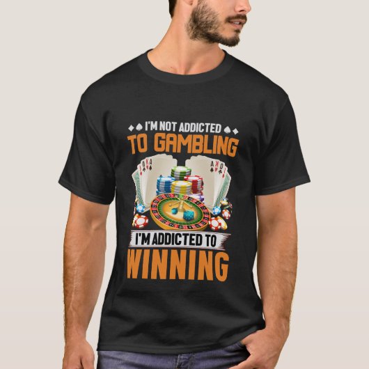 Funny gambling winning word art  T-Shirt (Vorderseite)