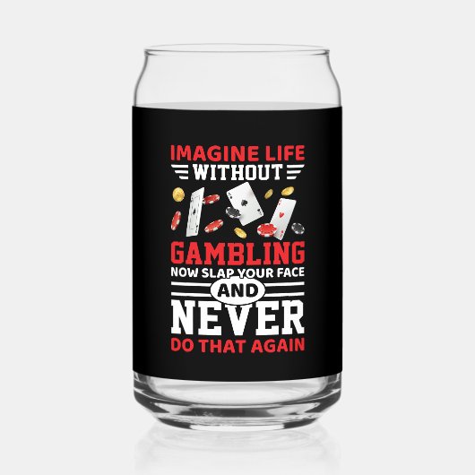 Funny Gambling Word Art Dosenglas (Vorderseite)