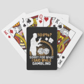 Funny gambling word art sorry spielkarten (Rückseite)