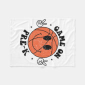 Funny Game am ersten Schultag Fleecedecke (Vorderseite (Horizontal))