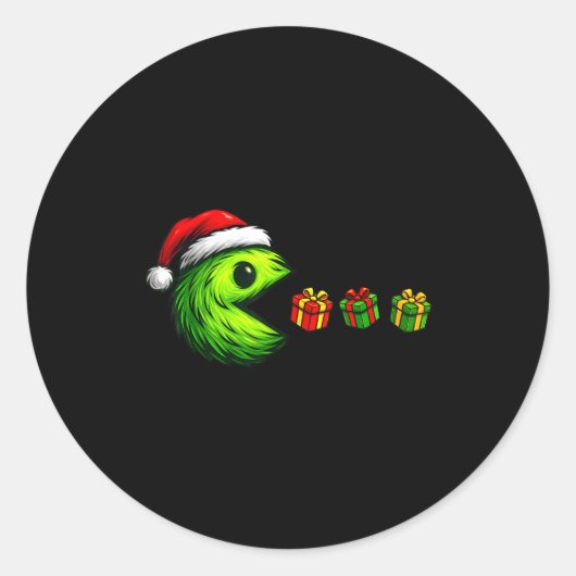 Funny Game Costume Pjs Pajamas Christmas Xmas Men  Runder Aufkleber (Vorderseite)