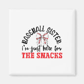 Funny Game Day Bysebyll Schwester Ich bin nur hier Magnet (Vorne)