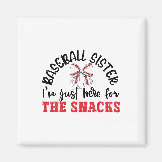 Funny Game Day Bysebyll Schwester Ich bin nur hier Magnet (Vorne)