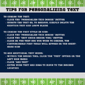 Funny Game Day Football Field Drink Coaster Rechteckiger Pappuntersetzer