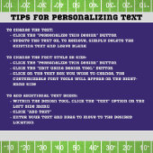 Funny Game Day Purple Football Field Party Napkins Serviette