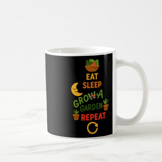 Funny Game Eat Sleep Grow A Garden Repeat Gamer De Kaffeetasse (Rechts)