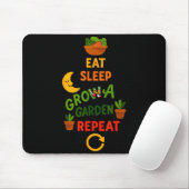 Funny Game Eat Sleep Grow A Garden Repeat Gamer De Mousepad (Mit Mouse)