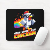 Funny Game Humor Meme Make Some Chicken Pixel Art  Mousepad (Mit Mouse)