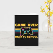 Funny Game Over Back To School for Teacher Student Karte (Gelbe Blume)