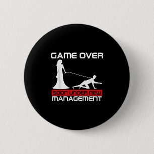 Funny Game Over Bride Geschenk Bachelorette Weddin Button
