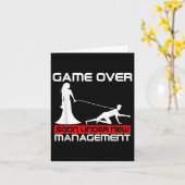 Funny Game Over Bride Geschenk Bachelorette Weddin Karte (Gelbe Blume)