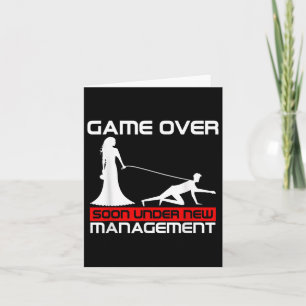 Funny Game Over Bride Geschenk Bachelorette Weddin Karte