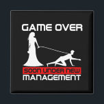 Funny Game Over Bride Geschenk Bachelorette Weddin Magnet<br><div class="desc">Funny Game Over Brift Geschenk Bachelorette Wedding Just Married</div>
