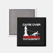 Funny Game Over Bride Geschenk Bachelorette Weddin Magnet (Vorderseite/Rückseite)