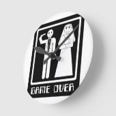 Funny Game Over Runde Wanduhr (Winkel)
