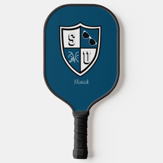 Funny game Shady University Alum grad alma mate Pickleball Schläger (Rückseite)