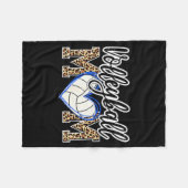 Funny Game Women Volleyball Leopard Ball Mom Mothe Fleecedecke (Vorderseite (Horizontal))