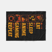 Funny Gamer Anime Graphic Tee Men Boys Teens Video Fleecedecke (Vorderseite (Horizontal))