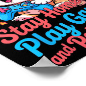 Funny Gamer Cat Stay Home2  Poster (Ecke)