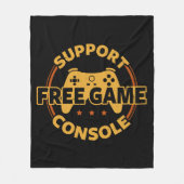 Funny Gamer Console Protest Gaming Fleecedecke (Vorderseite)