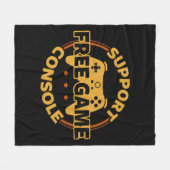 Funny Gamer Console Protest Gaming Fleecedecke (Vorderseite (Horizontal))