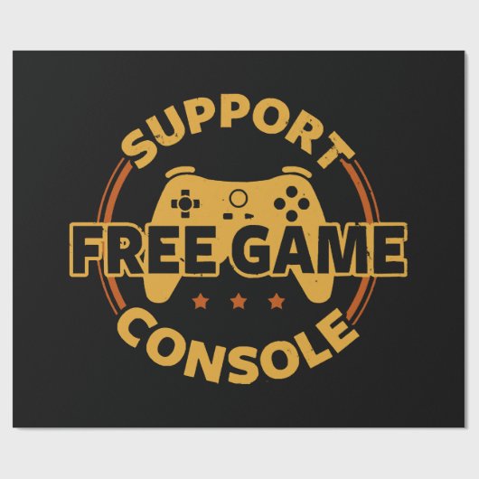 Funny Gamer Console Protest Gaming Geschenkpapier (Flach)