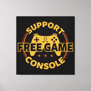 Funny Gamer Console Protest Gaming Leinwanddruck