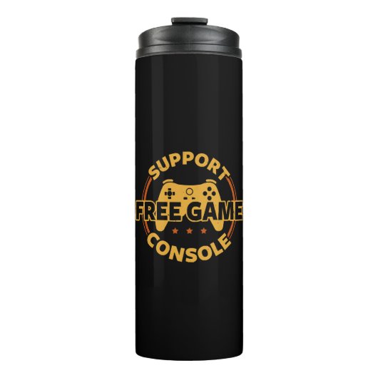 Funny Gamer Console Protest Gaming Thermosbecher (Vorderseite)