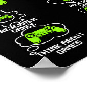 Funny Gamer Dinge, die ich in meiner Freizeit spie Poster (Ecke)