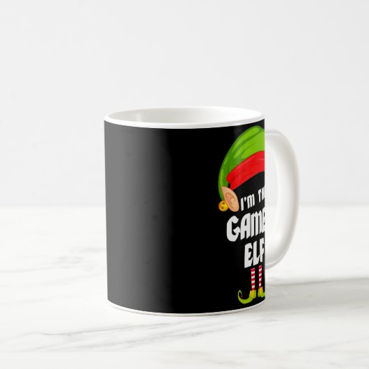 Funny Gamer Elf Matching Family Group Pj Christmas Kaffeetasse (VorderseiteRechts)