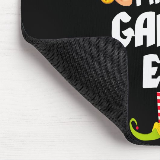 Funny Gamer Elf Matching Family Group Pj Christmas Mousepad (Ecke)