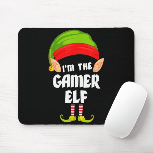 Funny Gamer Elf Matching Family Group Pj Christmas Mousepad (Mit Mouse)