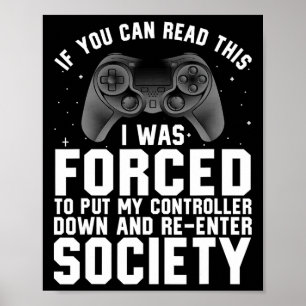 Funny Gamer for Men Video Gamer Gaming Game Poster