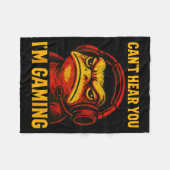 Funny Gamer Frog Men Women Boys Can't Hear You Vid Fleecedecke (Vorderseite (Horizontal))