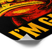 Funny Gamer Frog Men Women Boys Can't Hear You Vid Poster (Ecke)