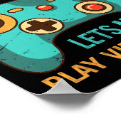 Funny Gamer Gift For Boys Console Video Game Prese Poster (Ecke)
