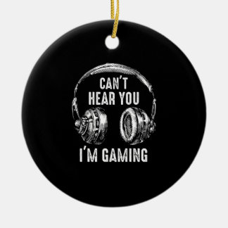 Funny Gamer Gift Headset Hört nicht, dass ich spie Keramik Ornament