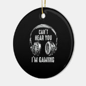 Funny Gamer Gift Headset Hört nicht, dass ich spie Keramik Ornament (Links)