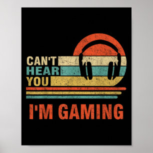 Funny Gamer Gift Headset Hört nicht, dass ich spie Poster