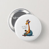 Funny Gamer Giraffe Gaming for Boys Men Video Game Button (Vorne & Hinten)