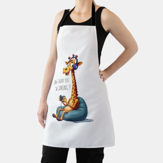 Funny Gamer Giraffe Gaming for Boys Men Video Game Schürze (InSitu)