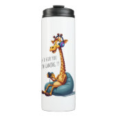 Funny Gamer Giraffe Gaming for Boys Men Video Game Thermosbecher (Vorderseite)