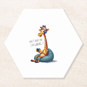 Funny Gamer Giraffe Gaming for Boys Men Video Game Untersetzer