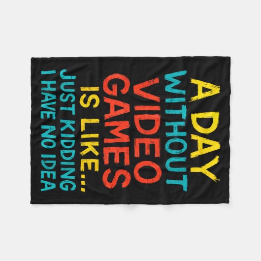 Funny Gamer Graphic Tee Men Boys Teens Video Gamin Fleecedecke (Vorderseite (Horizontal))