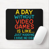 Funny Gamer Graphic Tee Men Boys Teens Video Gamin Mousepad (Mit Mouse)