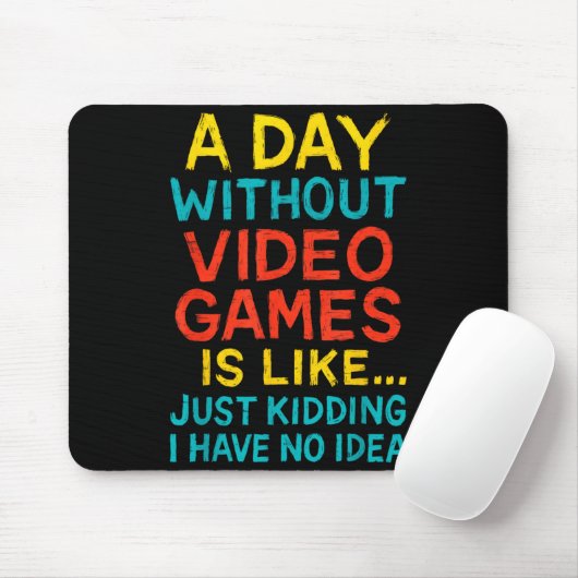 Funny Gamer Graphic Tee Men Boys Teens Video Gamin Mousepad (Mit Mouse)