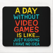 Funny Gamer Graphic Tee Men Boys Teens Video Gamin Mousepad (Vorne)